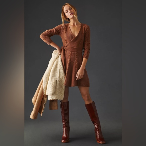 Anthropologie Greylin Wrap Sweater Dress - Picture 2 of 16